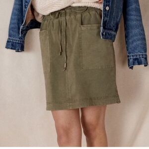 Anthropologie Green utilitarian skirt size MP